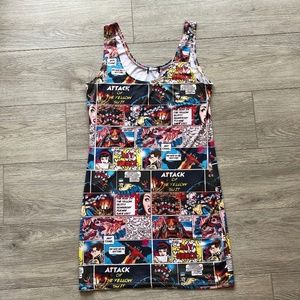 Comic Superhero costume cosplay bodycon dress M